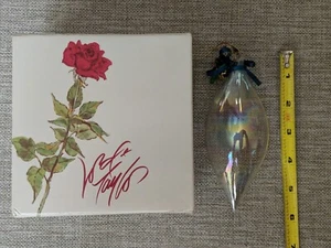 Silvestri Lord Taylor Iridescent Teardrop Christmas Ornament 5" inch Vintage EUC - Picture 1 of 12