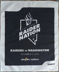 Las Vegas Raider Nation v Washington NFL Rally Towel Allegiant Stadium Dec 2021  - Picture 1 of 4