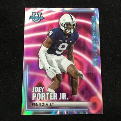 2022 Bowman's Best University Neon Neophytes Lava #NN-16 Joey Porter Jr #21/50 - Image 1 of 3