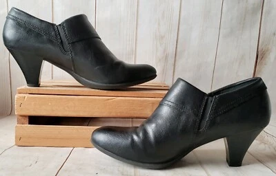 Zapatos sin cordones de cuero negro Bolo Confort para mujer talla 9 M Foto 1 de 4