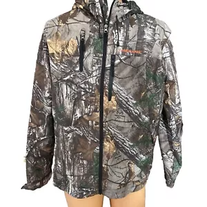 Realtree Xtra Hooded Shell Jacket Camouflage Waterproof Full From Zipper Mens M - Picture 1 of 20