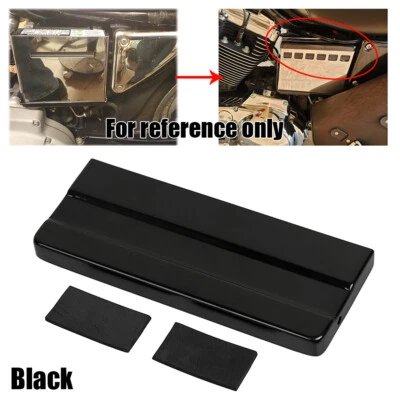 Black Battery Top Cover For Harley Sportster XL883 Low Rider FXS Super Glide FXE Foto 1 de 4