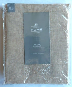 JCPenney Home Linen Bayview Rod-Pocket Tier Pair 60x36 inch - Picture 1 of 2