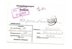 Deutschland Kriegsgefangener Stalag, 1940 Briefblatt nach Krakau Polen - Bild 1 von 2