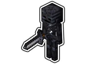 #1379 Wither Skeleton Block World Sticker Vinyl Decal Die-Cut Car Laptop - Picture 1 of 1