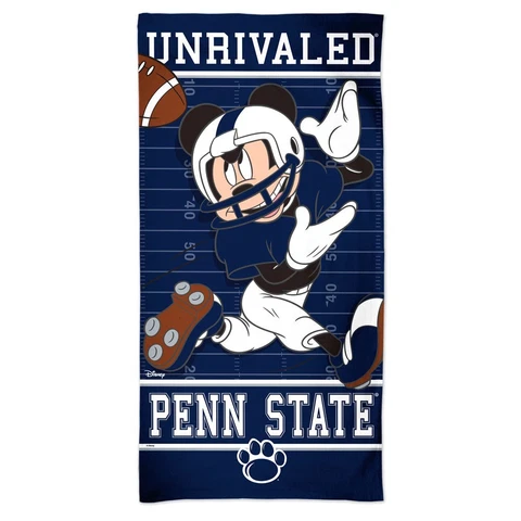 PENN STATE NITTANY LIONS UNRIVALED FOOTBALL MICKEY MOUSE 30"X60" BEACH TOWEL NEW Cover