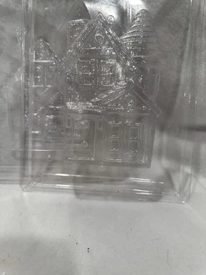 Molde de plástico en forma de casa jabón de dulces de chocolate para hornear Halloween Navidad 7x5 pulgadas Foto 1 de 4