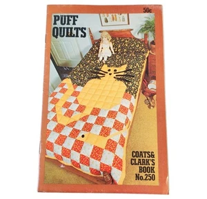 Vintage Coats & Clarks Buch Nr. 250 Puffquilts Anleitungsheft 70er Jahre - Bild 1 von 5