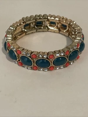 Brazalete Brazalete Elástico de Resina J Crew Regalo Moda Mujeres Fiesta Vacaciones Joyería Foto 1 de 4