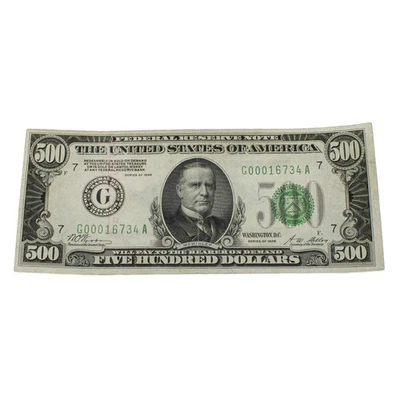 Billete de 500 dólares de la Reserva Federal de 1928 Chicago Illinois moneda de Estados Unidos #C753-9 Foto 1 de 4