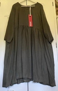 Cocon commerz Privatsachen Kleid Empire 2 Wäscheseide umbergrau neu! - Bild 1 von 5