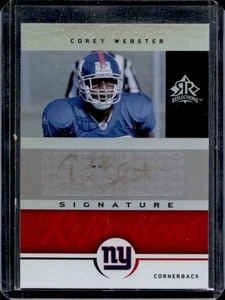 2005 Upper Deck Reflections Corey Webster Signature Red RC Auto #SR-CO Giants - Picture 1 of 2