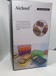 1&1/2-Cup Extra Large Freezing Tray with Lid, 2 PACK, Food Freezer Container blu - Picture 1 of 2