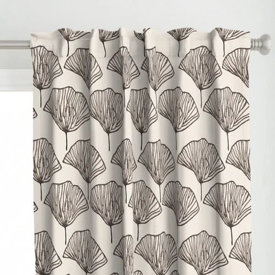 Panel Cortina Personalizado Estampado Hoja Ginkgo Abstracto Art Deco Granja Japandi Foto 1 de 4