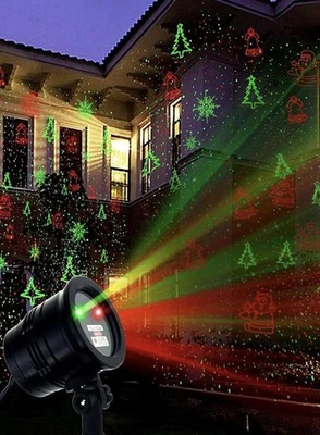 Red And Green LED Christmas Projector Light With Remote, Christmas Tree Pattern - Image 1 of 4