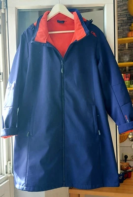 CMP Campagnolo Softshell Mantel  42 44 dunkelblau Kapuze climate system neuw. - Bild 1 von 4