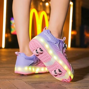 Roller skates kid 4 wheels sneaker boy girl trainer children sport skating shoes - Picture 1 of 15