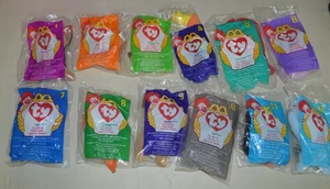 TY Teenie Beanie Babies 1998 Complete Set of 12 McDonalds Happy Meal SEALED -NEW - Picture 1 of 8