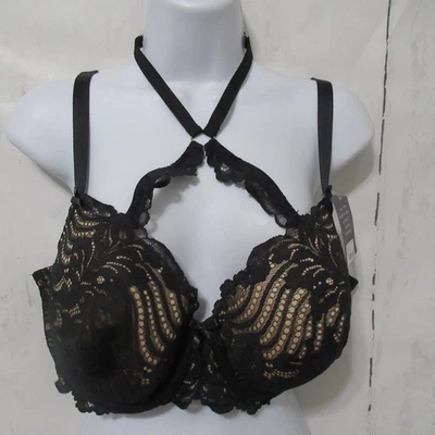 Nuevo Sujetador Cacique 42D Ligeramente Forrado Balconette Gargantilla Negra Con Aros Talla Grande Foto 1 de 4
