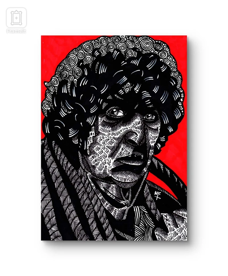 tom baker Dr who fan art inks a4 - Image 1 of 1