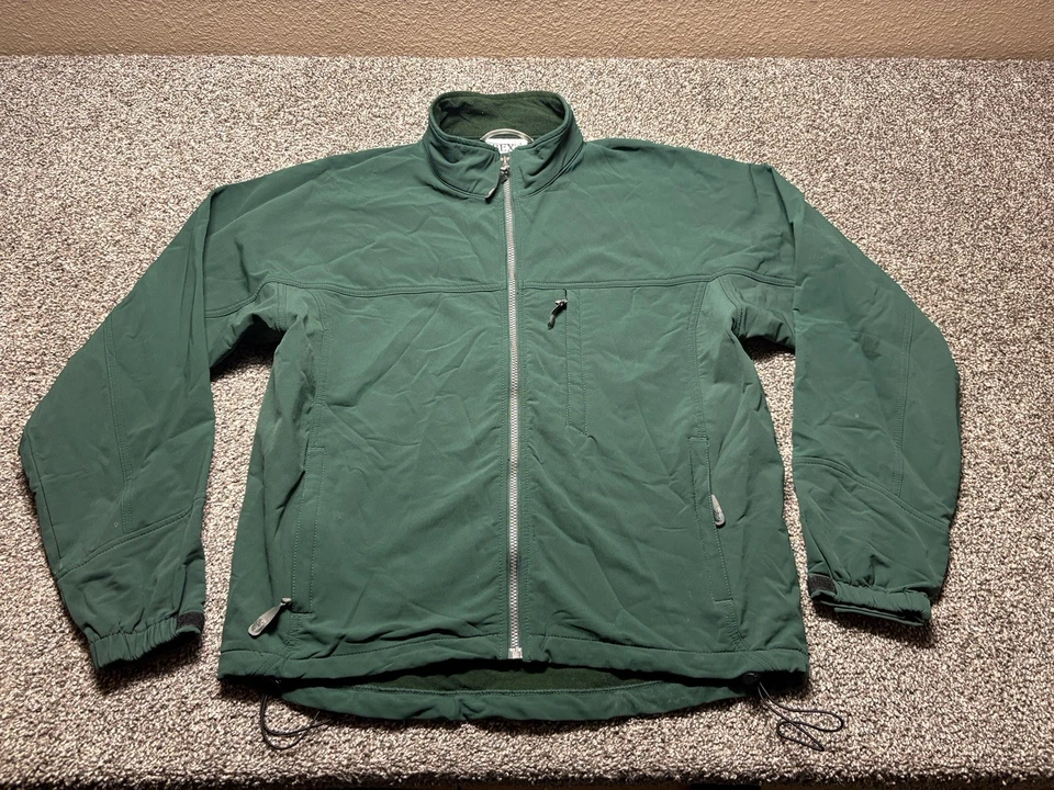 Chaqueta Ibex Climawool Soft Shell Para Hombre Grande Verde Cremallera Completa Nylon Lana Merino EE. UU. Foto 1 de 4
