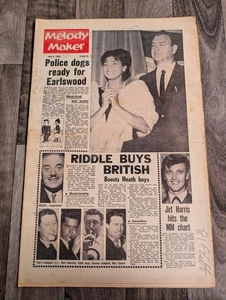 MELODY MAKER Music Paper 9th June 1962 Jet Harris/Nelson Riddle/Ted Heath Band - Bild 1 von 11