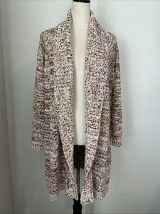 Coldwater Creek cremefarben bunt Strickjacke Pullover vorne offen PM - Bild 1 von 15