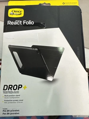 Official Genuine Otterbox iPad 9th/8th Gen Generation React Folio Case  Black - Image 1 of 2