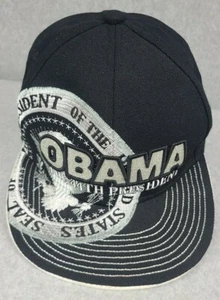 City Hunter Herren Medium Mütze Obama The 44th President bestickt tailliert schwarz - Bild 1 von 9