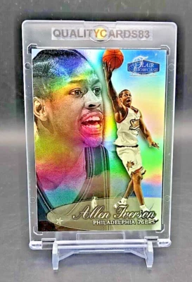 ALLEN IVERSON RAINBOW HOLO FOIL CARD WITH CASE NBA PHILADELPHIA 76ERS - Image 1 of 4