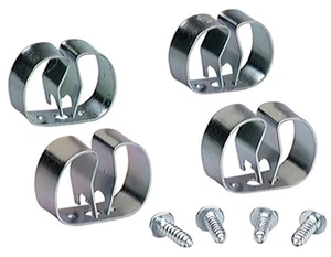 Crawford Textured Silver Spring Steel Grip Clip For 0.16 4 pk (Pack of 5) - Picture 1 of 3