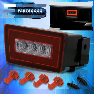 For 11-20 Subaru WRX STI Crosstrek Red LED Rear Bumper F1 3rd Brake Light Lamp Foto 1 de 4