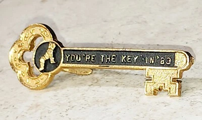 Vintage Mack Trucks-Mack Bulldog Tie Bar Clip-You're the Key to '83-Gold Tone - Image 1 of 2