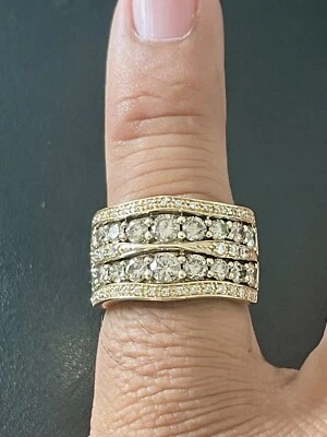 14KT Yellow Gold 2CTW Champagne Diamond Ring. Size 7(S45) - Image 1 of 4