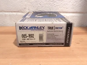 Juego de pastillas de freno de disco delantero Beck/Arnley 085-1692 para 03-08 Honda Pilot *Caja abierta - Imagen 1 de 3