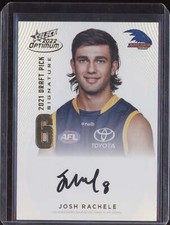 Josh Rachele 2022 Select Optimum Draft Pick Signature Gold RC 80/85