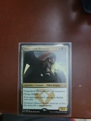 Dragonlord Dromoka  – MTG Dragons of Tarkir Magic The Gathering Card # 217 NM - Image 1 of 2