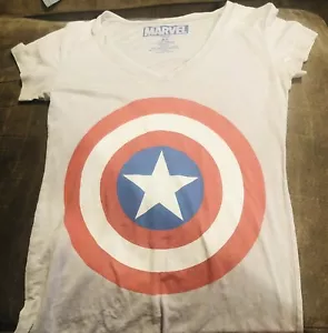 Women’s Captain America Short Sleeve Shirt Size M - Picture 1 of 2