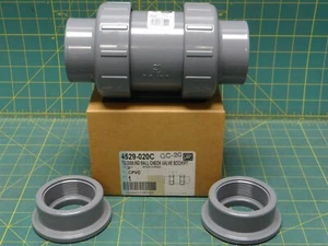 Spears 4529-020C Industrial Ball Check Valve 2" Socket/FNPT CPVC Body - Picture 1 of 9