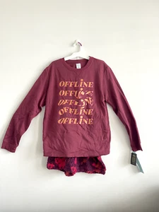 Art Class Sleep Wear Set Long Sleeve Pullover Shorts XXL (18) - Picture 1 of 9