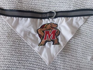 University of Maryland white dog bandana / scarf for Large dog Pets First - Picture 1 of 8