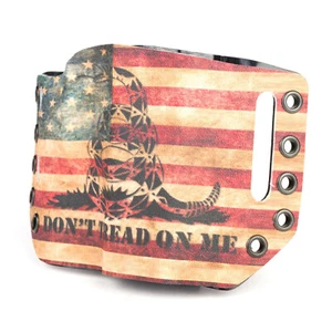 Glock - OWB Slotted Gun Holster - Optic Ready - Don't Tread on Me Snake Flag - Picture 1 of 5