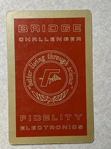 Tarjeta de juego de intercambio único Bridge Challenger Fidelity Electronics PC445 de colección - Imagen 1 de 2