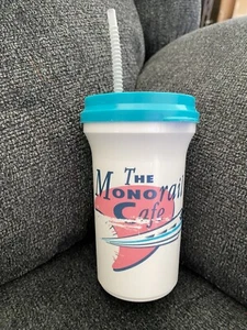 Vintage Disneyland Monorail Cafe Sippy Cup With Straw - Disneyland Hotel - Picture 1 of 3