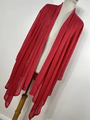 Slinky Brand 1X Cárdigan Suéter Rosa Rojo Ligero Frente Abierto Largo Mujer J3 Foto 1 de 4