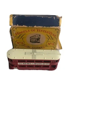 MATCHBOX MODELS OF YESTERYEAR Y3 'E CLASS LONDON TRAMCAR' RED. MoY. EXCELLENT. - Image 1 of 4