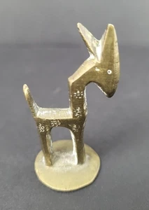 Art Deco Brass Deer Figurine  Miniature 1920's - Picture 1 of 4