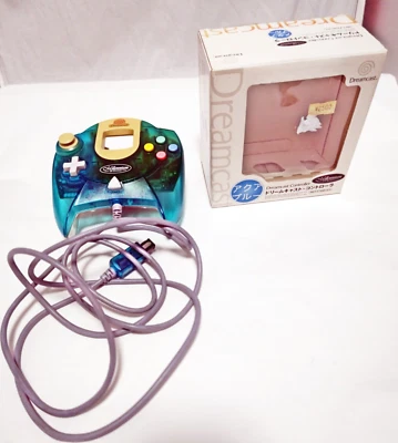 SEGA dreamcast controller 1pc HKT-7700 aqua blue tested with box from JP - Image 1 of 4