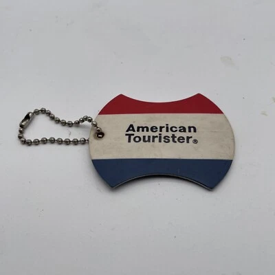 Vintage 70s American Tourister Classic Hang Tag Logo Luggage Tag Decor USA - Image 1 of 2