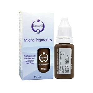 Pigmento de maquillaje permanente BioTouch color marrón profundo tinta cosmética tatuaje 15 ml - Imagen 1 de 7